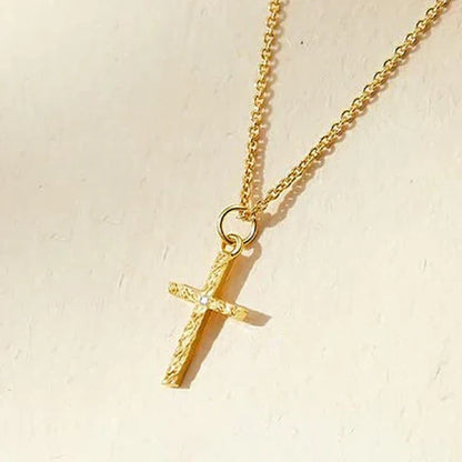 Cross Initial Necklace Set