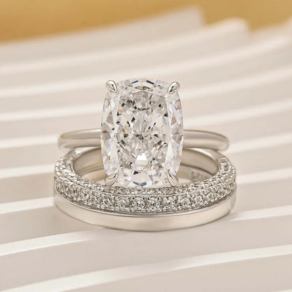 Cushion Cut Classic Wedding Ring Set