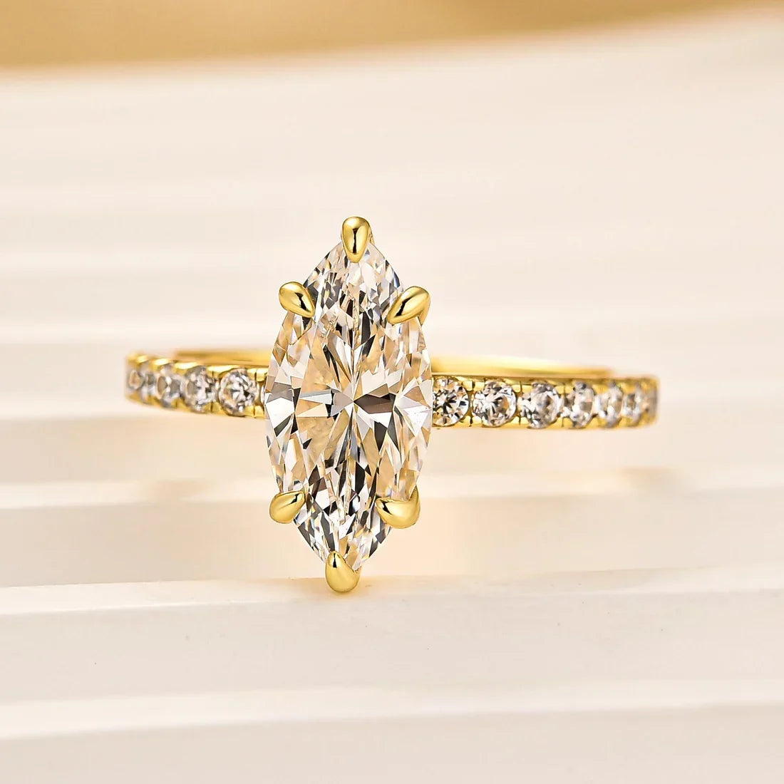 Elegant Marquise Cut Engagement Ring