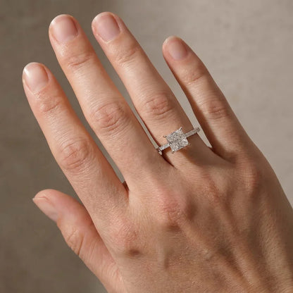 Princess Cut Sparkle Square Engagement Ring
