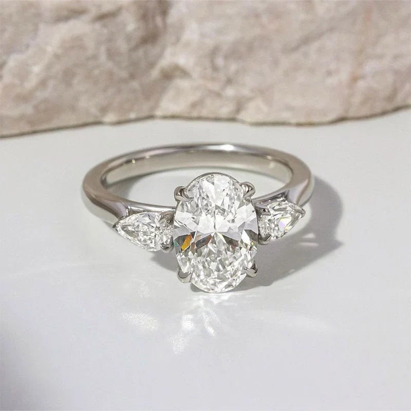 Oval Cut Three Stone Engagement Ring
