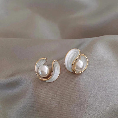 Elegant White Opal Earrings