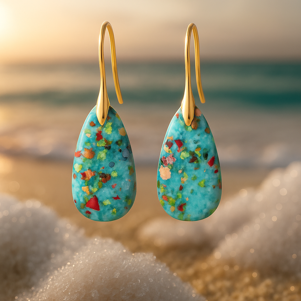 Serenea â€“ Coral Turquoise Earrings
