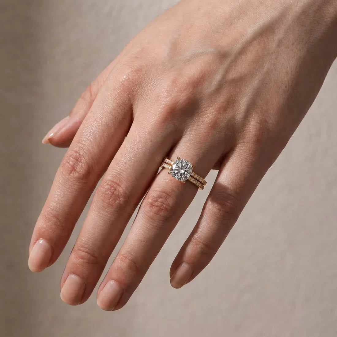 Cushion Cut White Sapphire Wedding Set