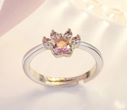 Rose Gold Paw Jewelry Set