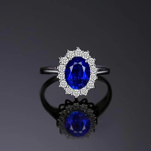 Classic Sapphire Halo Ring