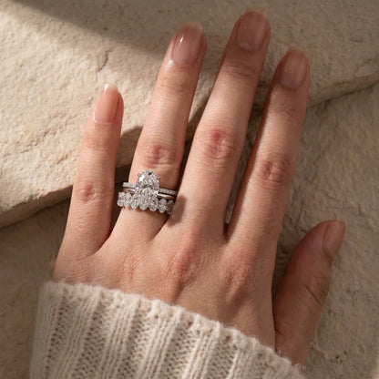 Cushion Cut Wedding Ring Set