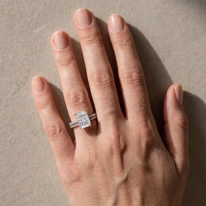 Radiant Cut Wedding Ring Set
