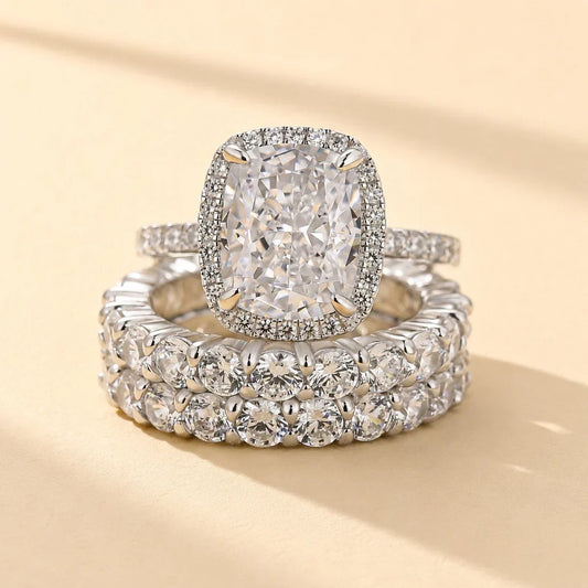 Cushion Cut Gorgeous Wedding Ring Set