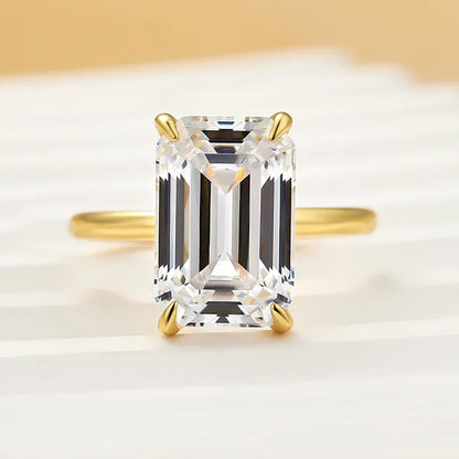 Emerald Cut Solitaire Engagement Ring