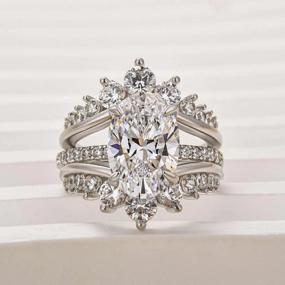 Classic Oval Cut Bridal Ring Set