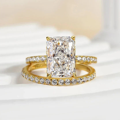 Radiant Cut Wedding Ring Set