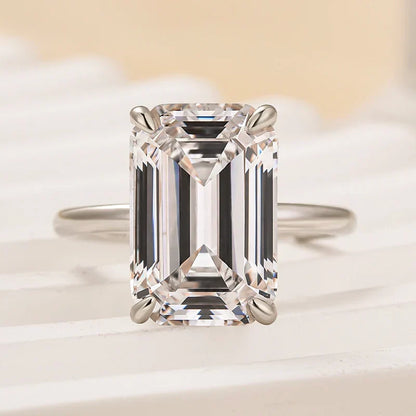 Emerald Cut Solitaire Engagement Ring