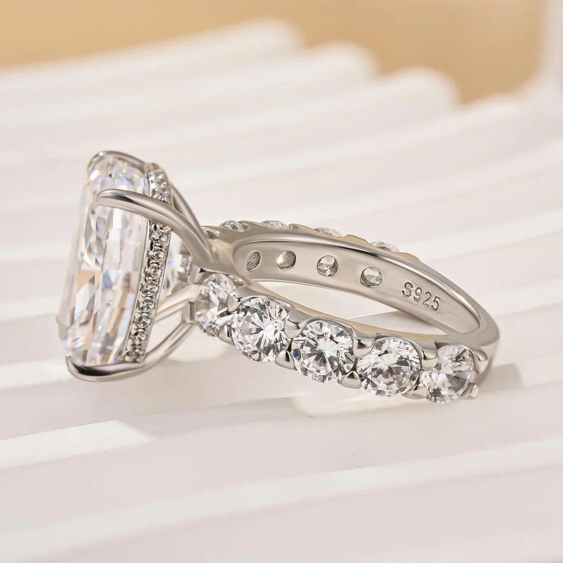 Gorgeous Elongated Cushion Cut Engagement Ring