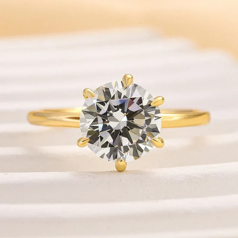 Round Cut Solitaire Engagement Rin