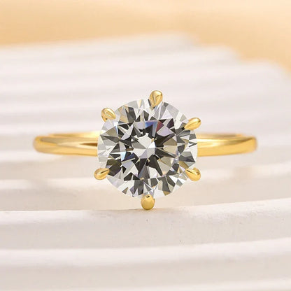 Round Cut Solitaire Engagement Rin