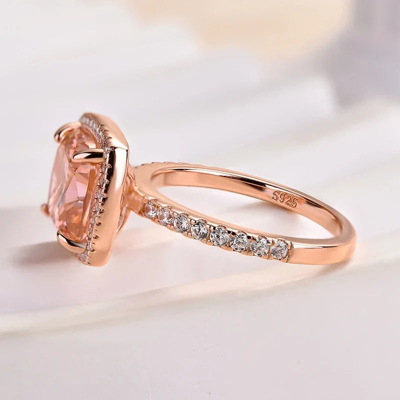 Cushion Cut Halo Engagement Ring