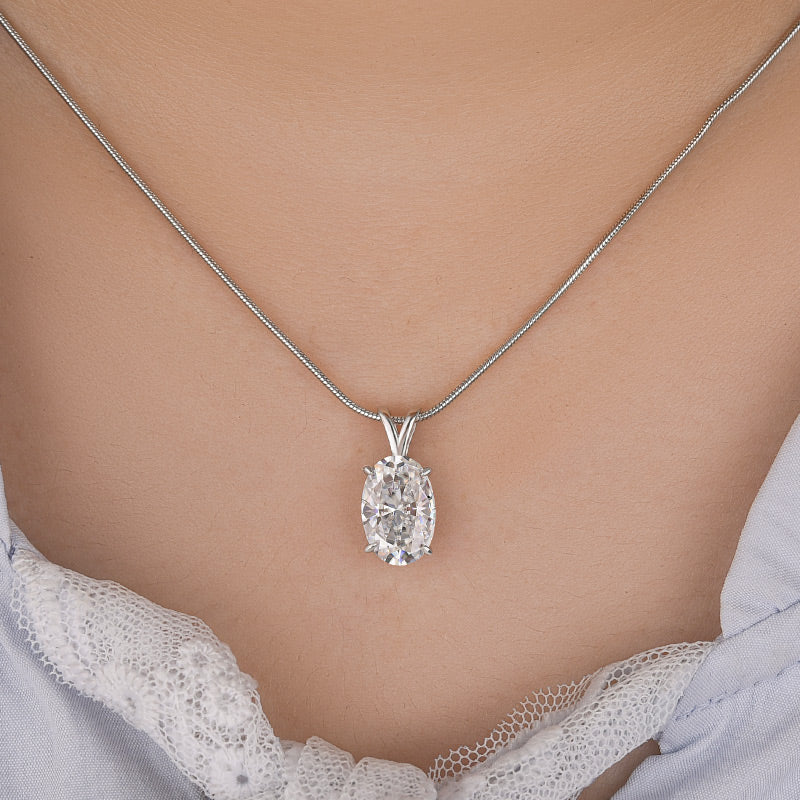 Oval Cut Pendant Necklace