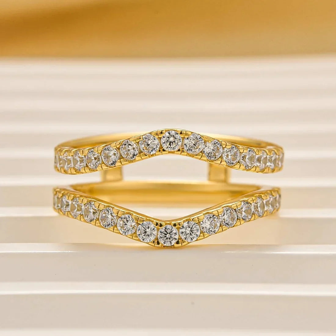 Vintage Round Cut Wedding Band Ring Enhancer