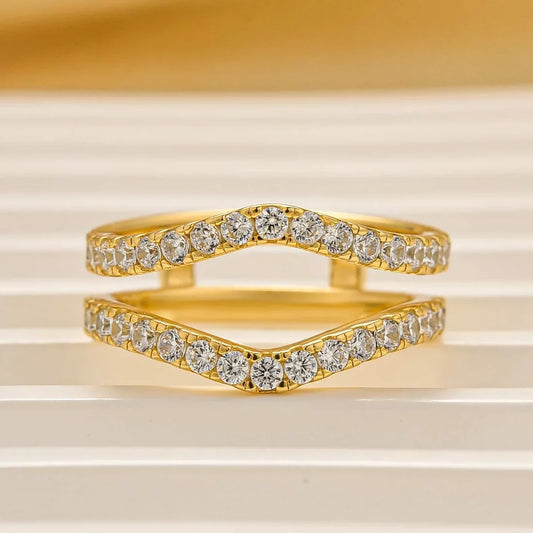 Vintage Round Cut Wedding Band Ring Enhancer