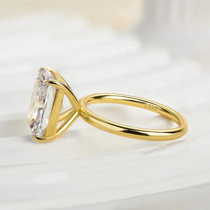 Radiant Cut Simulated Diamond Engagement Ring
