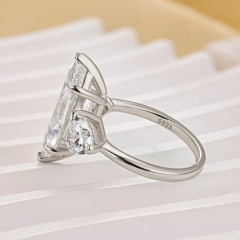 Marquise Cut Three Stone Engagement Ring