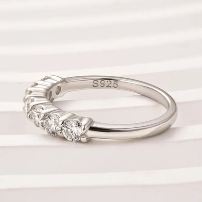 Moissanite Round Cut Stackable Wedding Ring