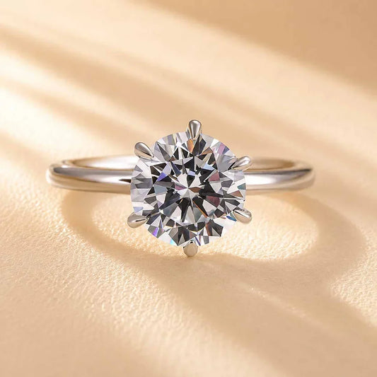 Round Cut Solitaire Engagement Rin