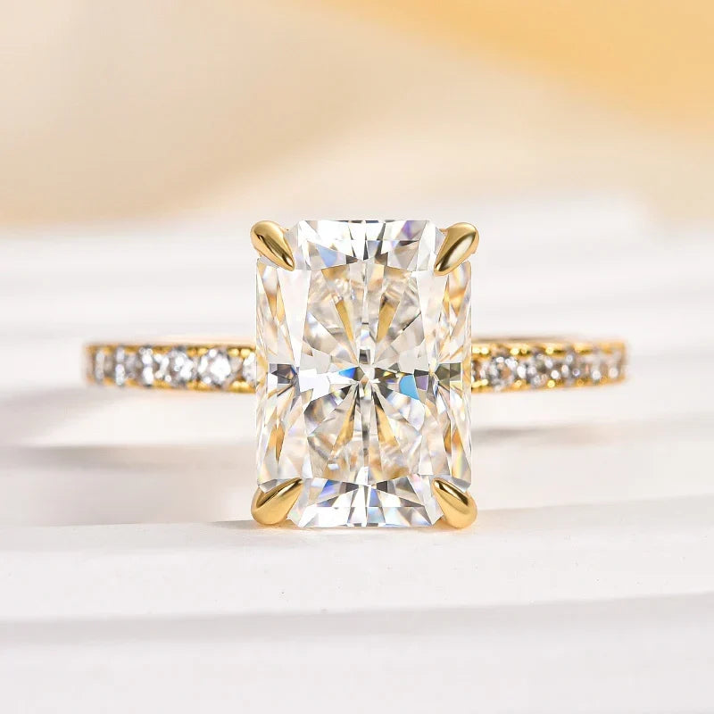 Elegant Radiant Cut Engagement Ring