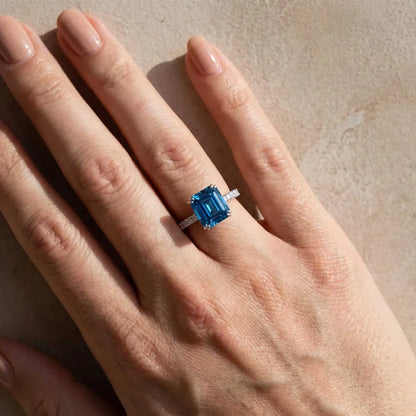 Honorable Asscher Cut Engagement Ring