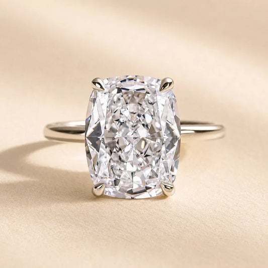 Sparkle Cushion Cut Engagement Ring for Women