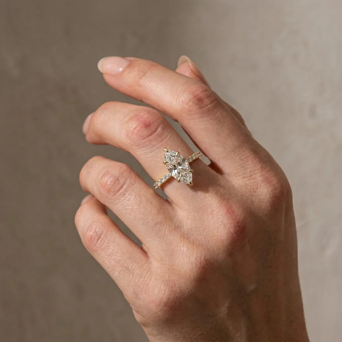 Elegant Marquise Cut Engagement Ring