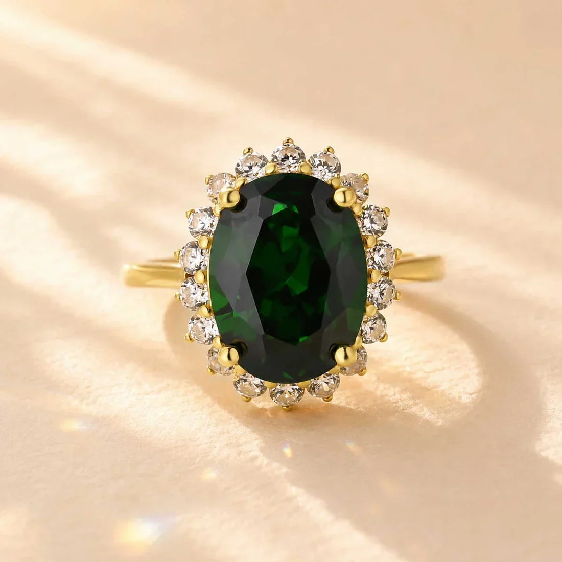 Oval Cut Halo Sapphire Ring