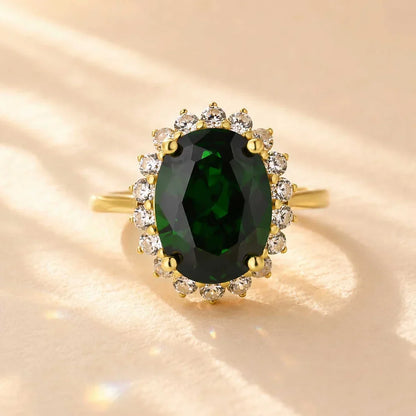 Oval Cut Halo Sapphire Ring