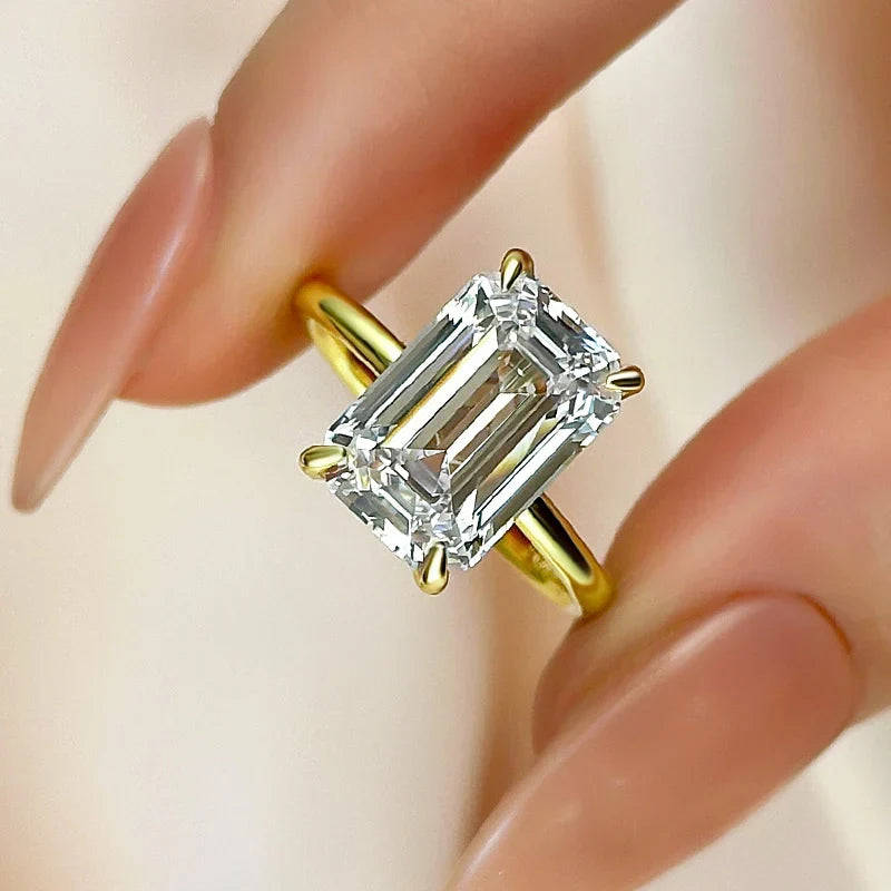 Emerald Cut Solitaire Engagement Ring