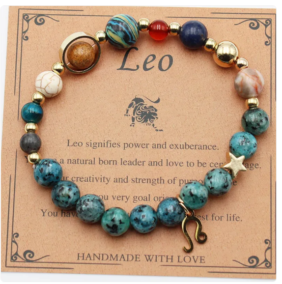 Eight Planets & 12 Constellation Stone Bracelet