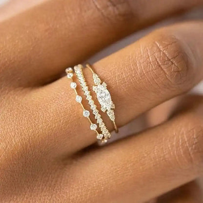 Mila Golden Rings Set