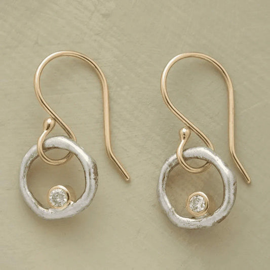 Retro Gold and Silver Earrings
