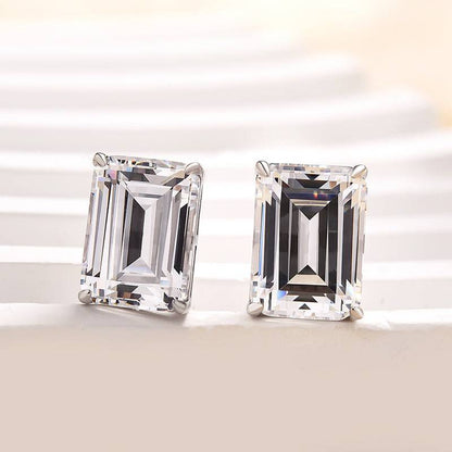 Classic Emerald Cut Stud Earrings