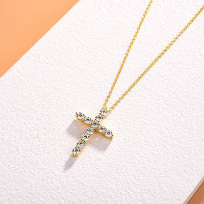 Sterling Silver Fashion Cross pendant Necklace