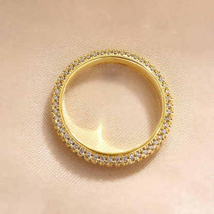Vintage Three-Row Wedding Ring for Women