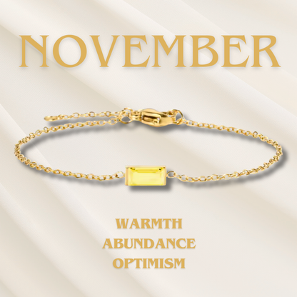 Heartline Birthstone Bracelet