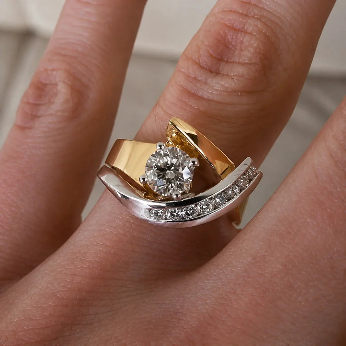 Artistic Dual Tone Ring
